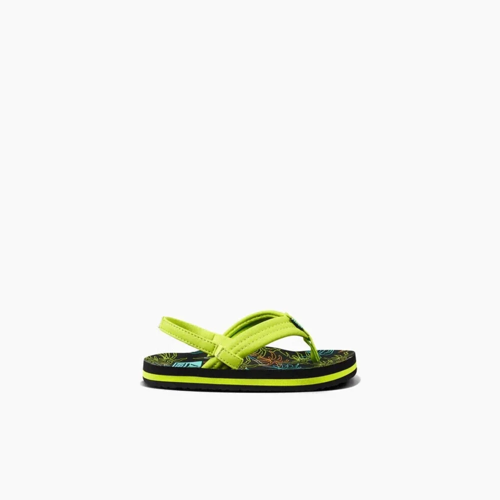 Reef Little Ahi CJ2088 Sandals Toddler US 6 Green Heel Strap Flip Flop JOBB710